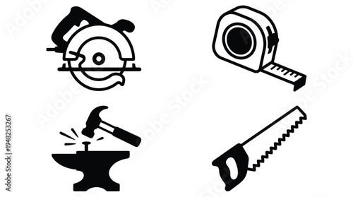 Tools for construction and metalwork Vector