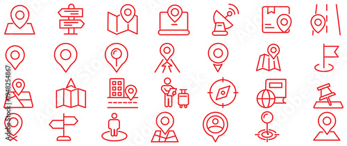 Logistics and Delivery Tracking Location Pins – Minimal GPS Marker Vector Icon Set. Map pin icon. location pin place marker. Location icon. Map marker pointer icon set. GPS location symbol collection