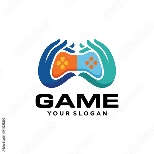 This dynamic logo design features a game controller, symbolizing engagement and entertainment, ideal for gaming brands looking to connect with their audience on a creative level.