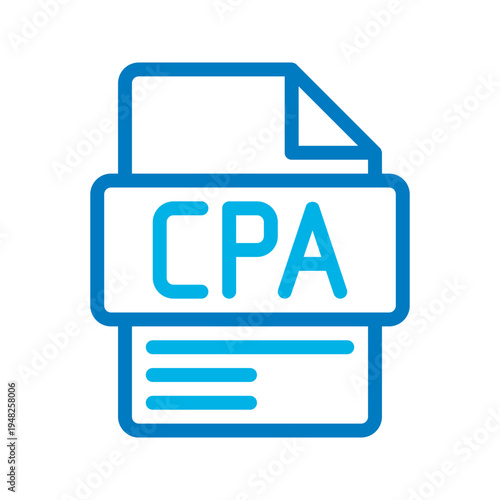 CPA Color Line Icon Cost per acquisition color line icon symbolizing customer acquisition cost and marketing efficiency.