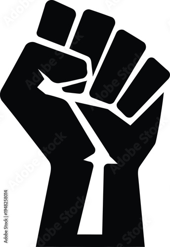 Black raised fist symbol
