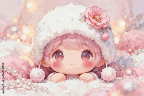 Lovely Warm Vibe Cozy Cutie isolated watercolor vector illustration svg