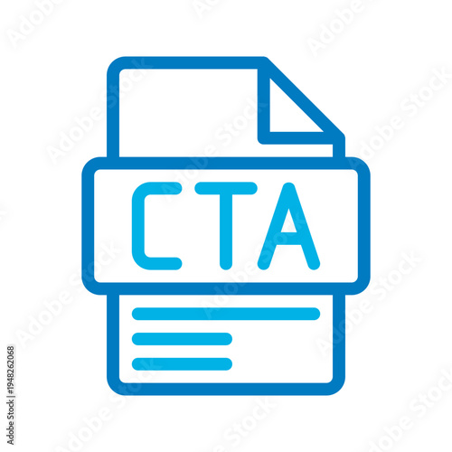 CTA Color Line Icon Call to action color line icon representing user engagement, interactive buttons, and conversion triggers.