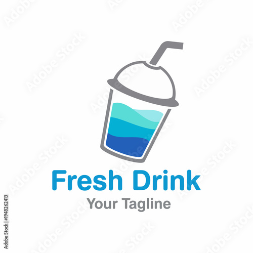A cheerful illustration of a refreshing drink in a cup represents enjoyment and relaxation, ideal for capturing the essence of summer, fun, and hydration in a visually appealing way.