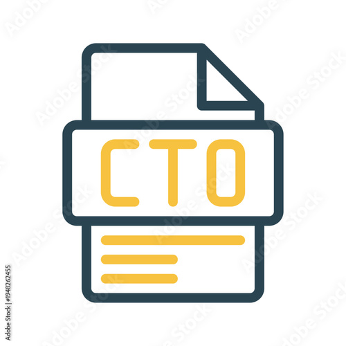 CTO Color Line Icon Chief technology officer color line icon representing technology leadership and innovation management.