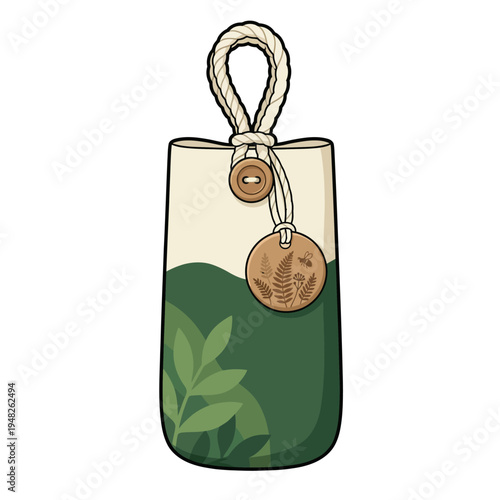 An artistic representation of eco-friendly packaging, highlighting natural elements, promoting sustainability, and emphasizing the importance of environmentally conscious design.