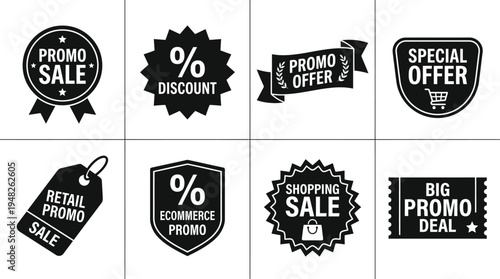 Big Sale Badges Highlight Discounts, Deals, Retail Promotions