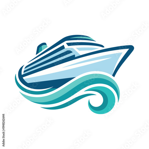 This image depicts a sleek and modern boat gracefully navigating vibrant turquoise waves, symbolizing adventure, freedom, and the joy of sailing on open waters.