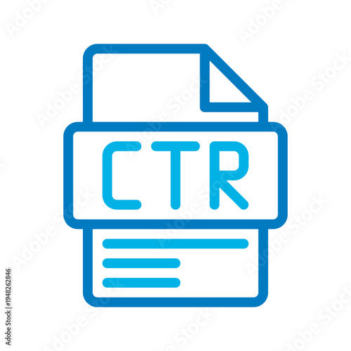CTR Color Line Icon Click through rate color line icon illustrating ad performance and click analytics.