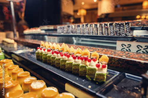 Dessert row at the buffet