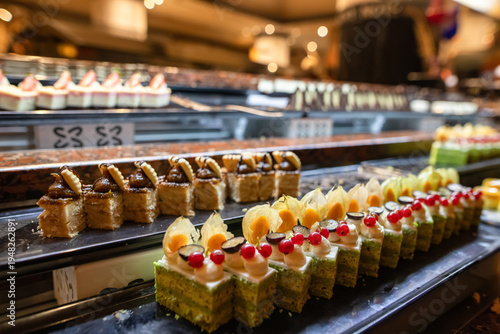 Dessert row at the buffet