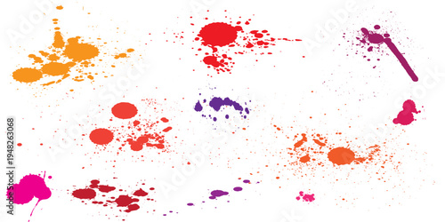 Colorful graffiti spray paint pattern. Abstract spray paint line drip texture. Isolated on a white background for banner decoration, street art. Modern graphic element. Vector illustration.