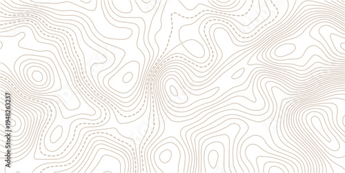 Abstract pattern with lines seamless pattern and topography.The stylized height of the topographic map contour in lines and contours isolated on transparent.Vintage outdoors style. 