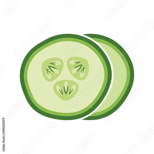 This image showcases bright green cucumber slices, emphasizing their freshness and nutritional benefits, perfect for healthy living, culinary arts, and vibrant food aesthetics.
