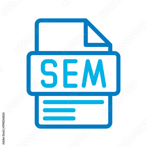 SEM Color Line Icon Search engine marketing color line icon illustrating paid advertising campaigns and sponsored search results.