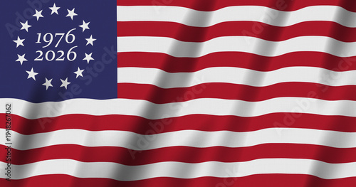 American flag 250 anniversary patriotic celebration banner