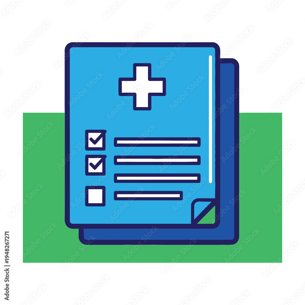 Obraz premium Medical document checklist form