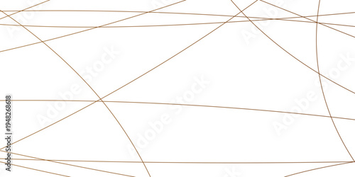 Abstract white background with golden lines . geometric design created using light gold digital net web line tecnology. Seamless luxury geometric premium golden random chaotic lines on transparent bac