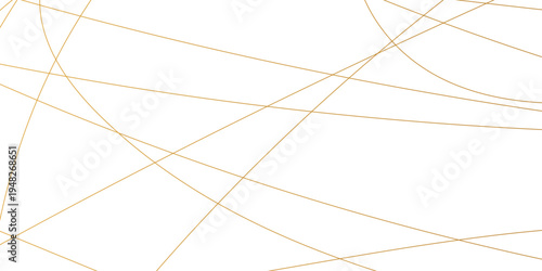 Abstract white background with golden lines . geometric design created using light gold digital net web line tecnology. Seamless luxury geometric premium golden random chaotic lines on transparent bac