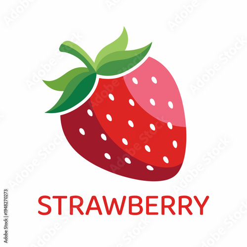 This eye-catching image showcases a realistic strawberry rendered in vibrant colors, highlighting its juicy texture, freshness, and natural appeal in a visually appealing style.