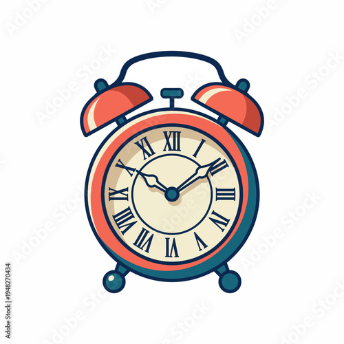 An old-fashioned alarm clock illustration in vibrant colors, symbolizing time management and the importance of punctuality in an engaging visual format.