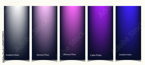 Fluid gradient background vector. Cute and minimalist style posters, dark neon poster background vector background with black, teal blue colors. 