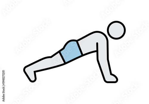 Persona haciendo ejercicio de flexiones o plancha para entrenamiento de fuerza