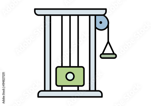 Máquina de poleas para entrenamiento de fuerza y musculación en el gimnasio