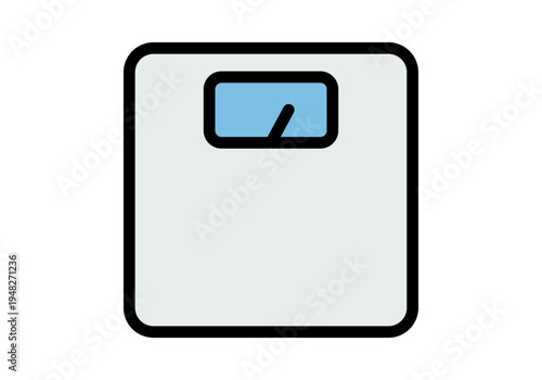 Báscula de baño digital con pantalla azul para el control del peso corporal y seguimiento de la salud