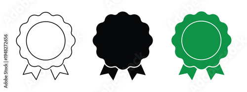 Medal Icon Certified Quality Approval Badge Vector Illustration