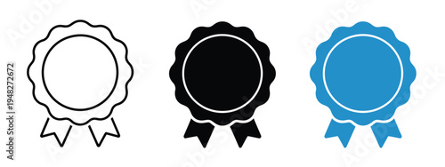 Medal Icon Approved Certified Award Badge Vector Illustration