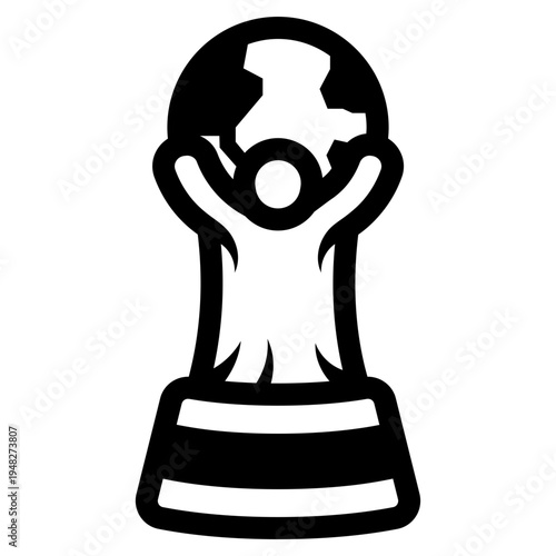 soccer or football world cup trophy icon