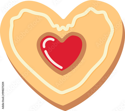 chocolate heart shaped cookie