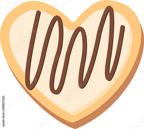 chocolate heart shaped cookie