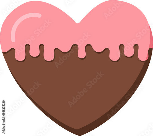 chocolate heart with chocolate