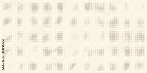 Vintage beige halftone paper texture. Retro craft ecru wallpaper with speckles, flecks, particles. Light cream grunge grain overlay background. Dirty dotted specked canvas material backdrop. Vector