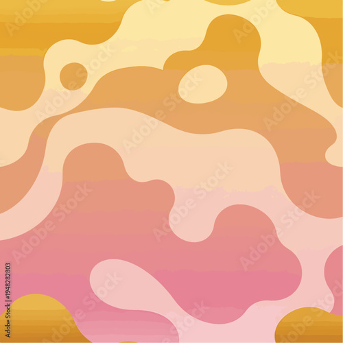 Abstract fluid shapes in warm colors creating a vibrant and modern graphic design element
