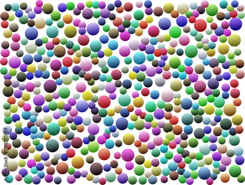 Vibrant Multicolored Spheres Abstract Background Design with Dynamic Gradient Circles
