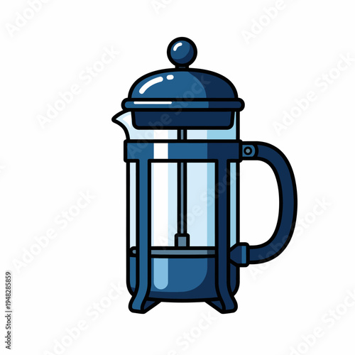 This image showcases a classic French press coffee maker, designed for brewing rich and flavorful coffee, perfect for coffee lovers and home baristas alike.