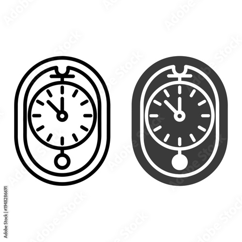 Vector of two analog stopwatches for timing