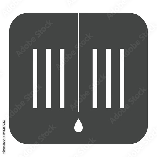 Minimalist vector icon of a filter