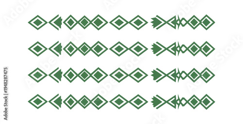 Geometric pattern repeating diamonds arrows abstract design