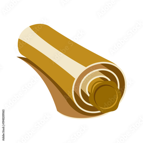 This image features a beautifully rendered cinnamon roll with a golden-brown exterior and creamy frosting atop, showcasing a delightful pastry experience with a stylish flair.