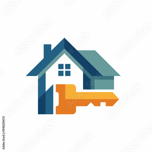 A creative blend of a key and a house symbolizing home, security, and belonging, demonstrating the essential connection between one's dwelling and personal safety in vibrant tones.