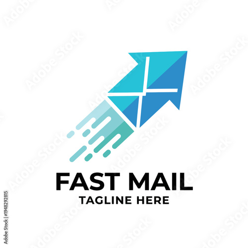 A dynamic arrow logo signifying rapid delivery and efficiency, featuring stylish graphics and colors, emphasizing modern communication, logistics, and fast-paced service.