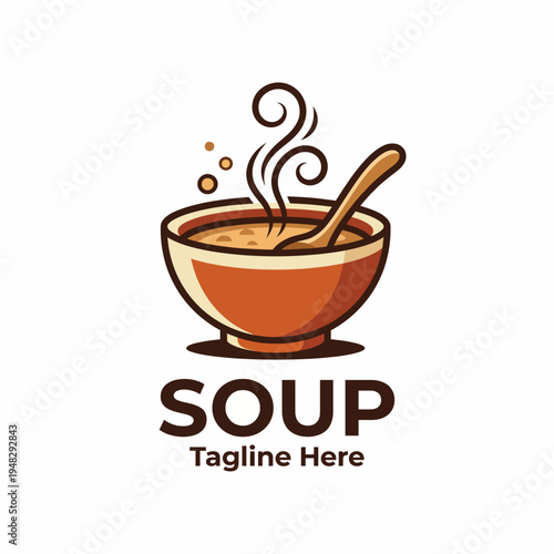 A warm bowl of soup steaming elegantly, representing comfort food and nourishment, designed in a cozy and inviting style that draws attention.