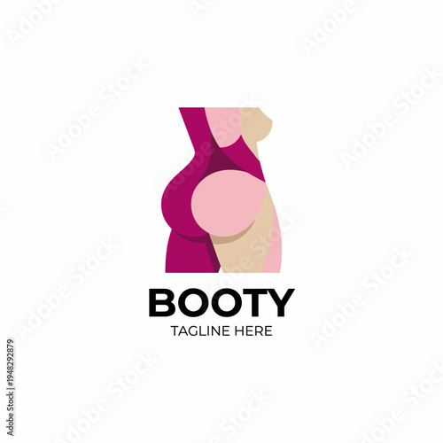 An abstract illustration of a woman's curvy form, celebrating body positivity and femininity through a modern and colorful artistic expression.