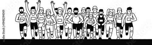 runners in motion, athletic team