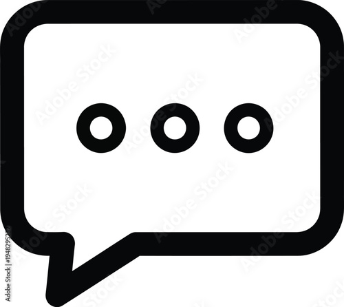 speech bubble with three dots