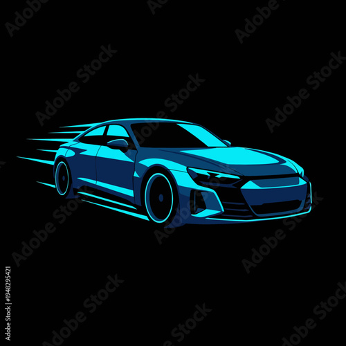 This captivating image of a futuristic car illustrates speed and modern design, capturing the essence of innovation and cutting-edge technology in the automotive world.